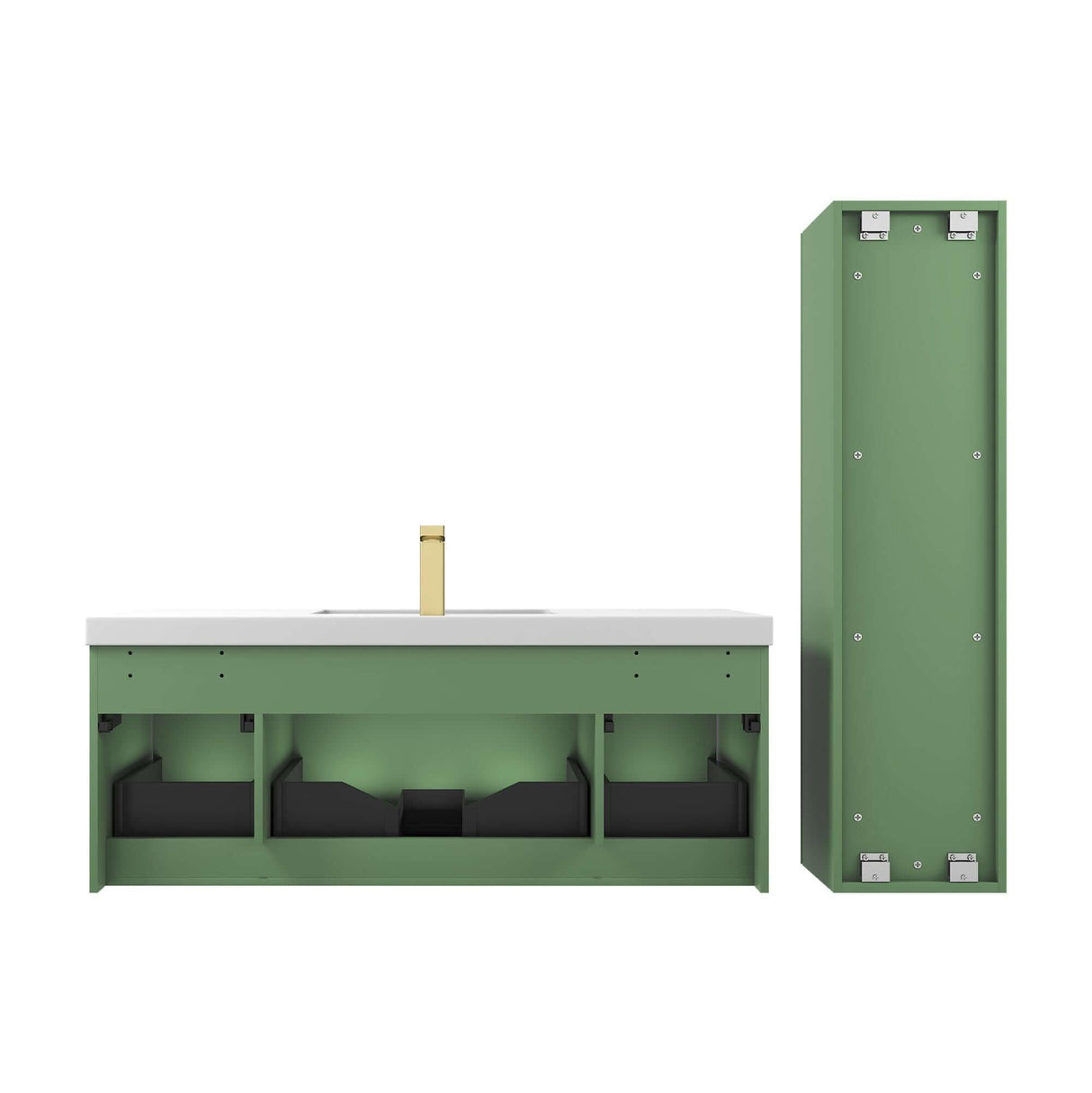 Blossom Positano 48" Floating Bathroom Vanity Single/ Double Sink & 2 Side Cabinet