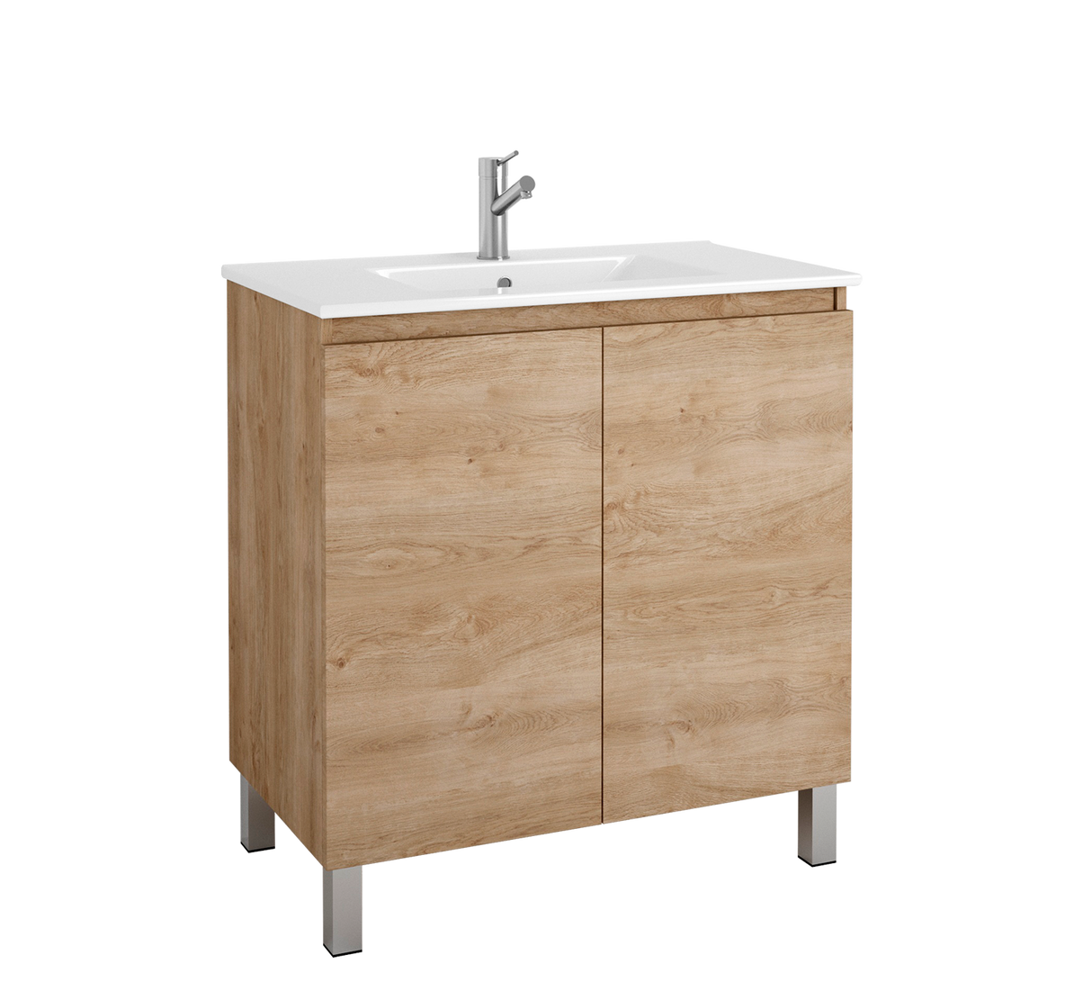 DAX Sunset Engineered Wood and Porcelain Onix Basin with Vanity, 32", Oak DAX-SUN013214-ONX