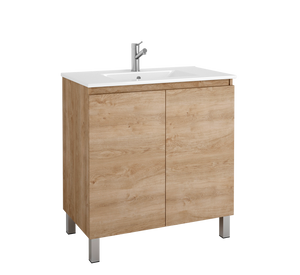 DAX Sunset Engineered Wood and Porcelain Onix Basin with Vanity, 32", Oak DAX-SUN013214-ONX