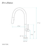 Chalet Single Handle, Pull-Down Kitchen Faucet in Brushed Gold