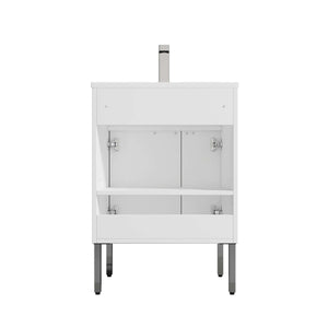 Blossom Bari 24", 30", or 36" Freestanding Bathroom Vanity with Ceramic Sink