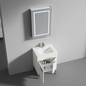 Blossom Bari 24", 30", or 36" Freestanding Bathroom Vanity with Ceramic Sink