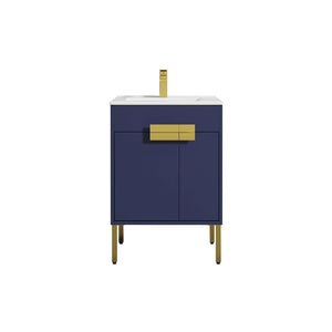 Blossom Bari 24", 30", or 36" Freestanding Bathroom Vanity with Ceramic Sink