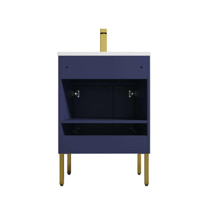 Blossom Bari 24", 30", or 36" Freestanding Bathroom Vanity with Ceramic Sink
