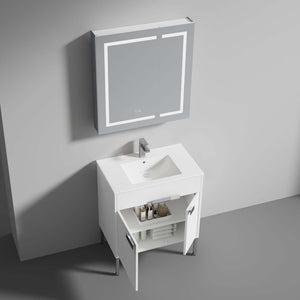 Blossom Bari 24", 30", or 36" Freestanding Bathroom Vanity with Ceramic Sink