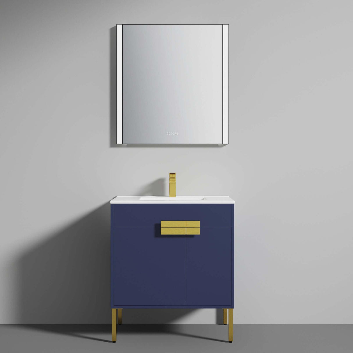 Blossom Bari 24", 30", or 36" Freestanding Bathroom Vanity with Ceramic Sink