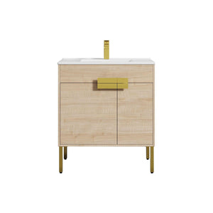 Blossom Bari 24", 30", or 36" Freestanding Bathroom Vanity with Ceramic Sink