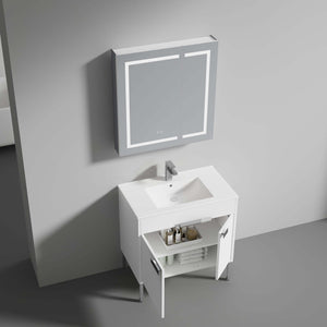 Blossom Bari 24", 30", or 36" Freestanding Bathroom Vanity with Ceramic Sink