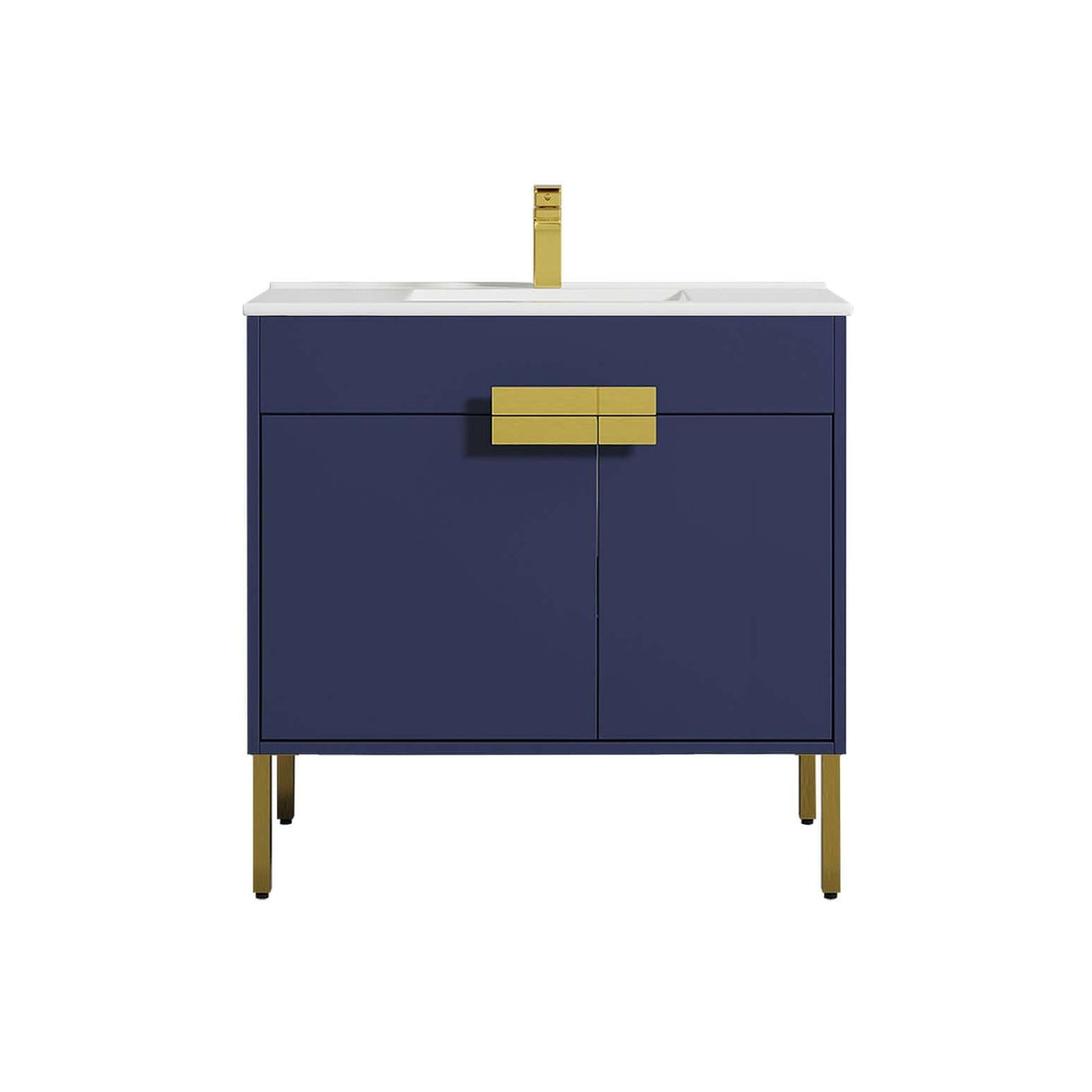 Blossom Bari 24", 30", or 36" Freestanding Bathroom Vanity with Ceramic Sink