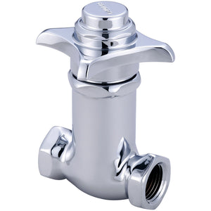 Central Brass 0331-3/8 Self-Close Straight Stop in Polished Chrome