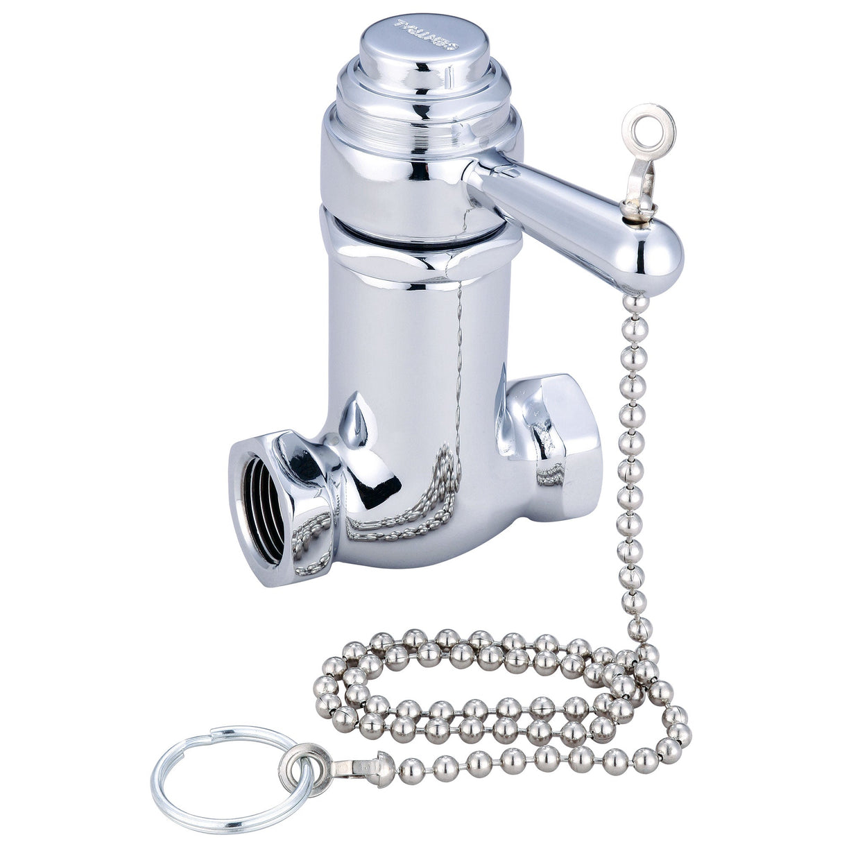 Central Brass 0335-1/2 Self-Close Shower Straight Stop in Polished Chrome