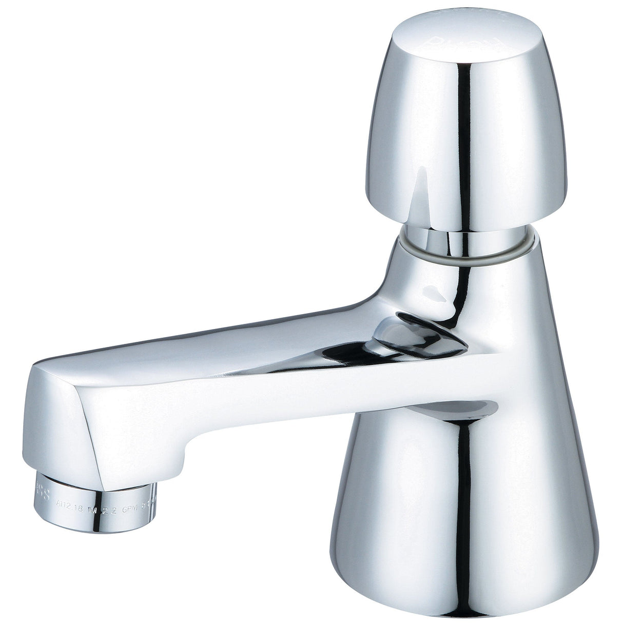 Central Brass 0355-AVN2P Slow-Close Single Handle Basin Faucet in Polished Chrome