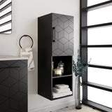 Annecy 15" W x 46" H x 12" D  Linen Cabinet in Phantom Black