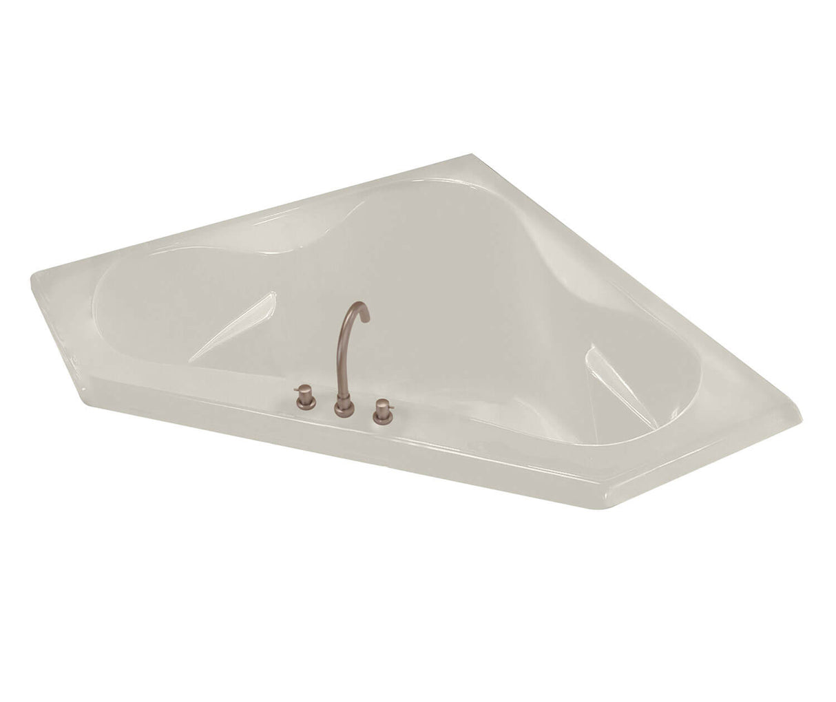 MAAX 100053-097-007 Tryst 59 x 59 Acrylic Corner Center Drain Combined Whirlpool & Aeroeffect Bathtub in Biscuit
