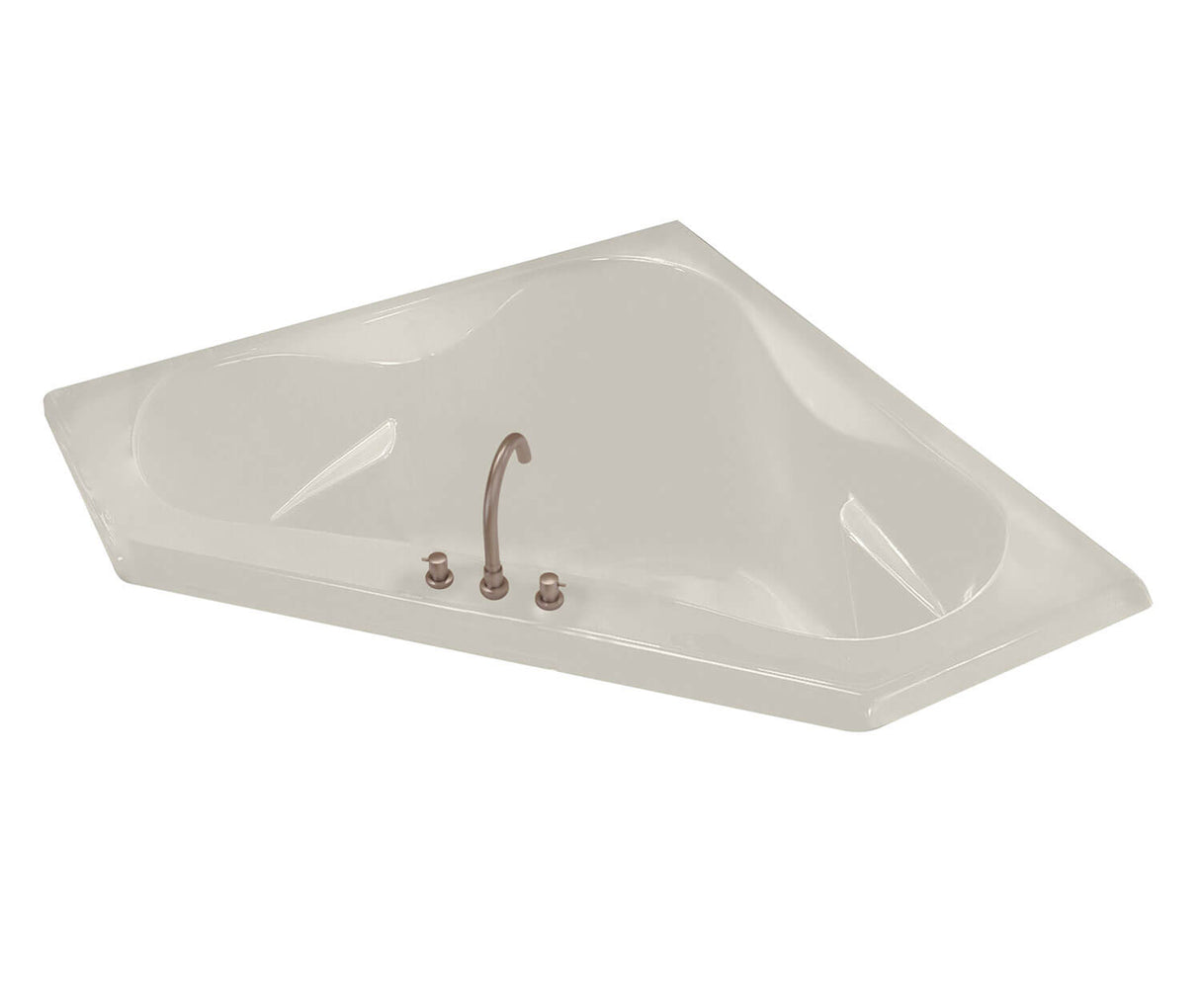 MAAX 100053-103-007 Tryst 59 x 59 Acrylic Corner Center Drain Aeroeffect Bathtub in Biscuit