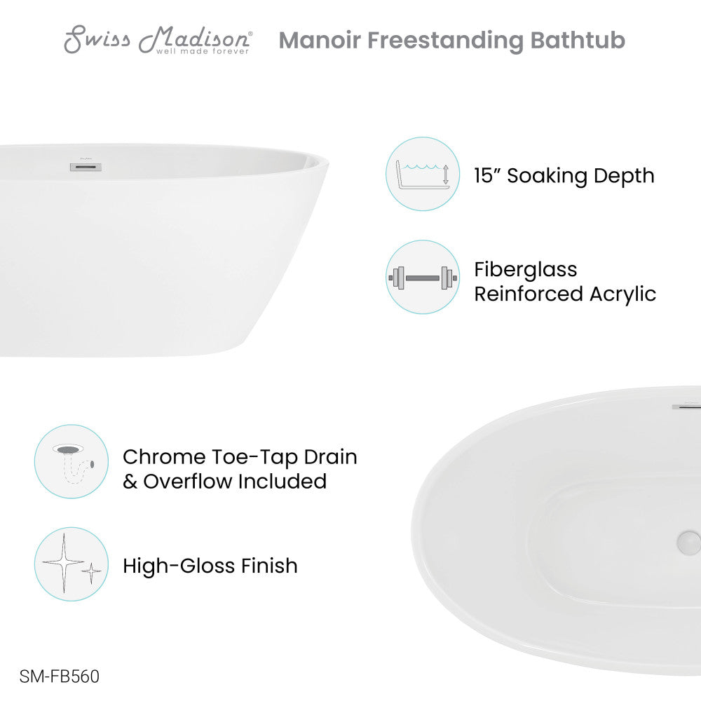 Manoir 60" Freestanding Bathtub