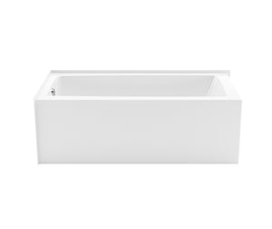 MAAX 106811-000-002-001 Mackenzie Corner 6030 AcrylX Corner Left-Hand Drain Bathtub in White