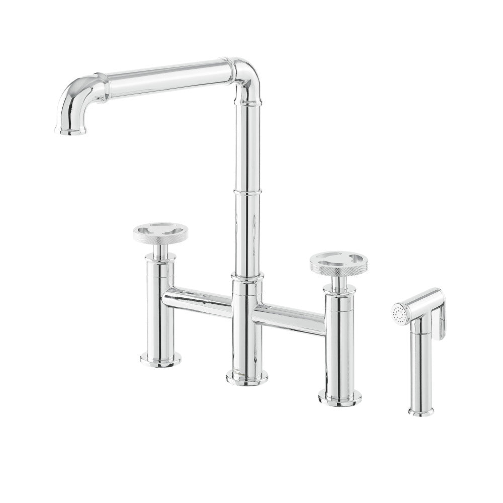 Avallon Pro Widespread Kitchen Faucet with Side Sprayer in Chrome