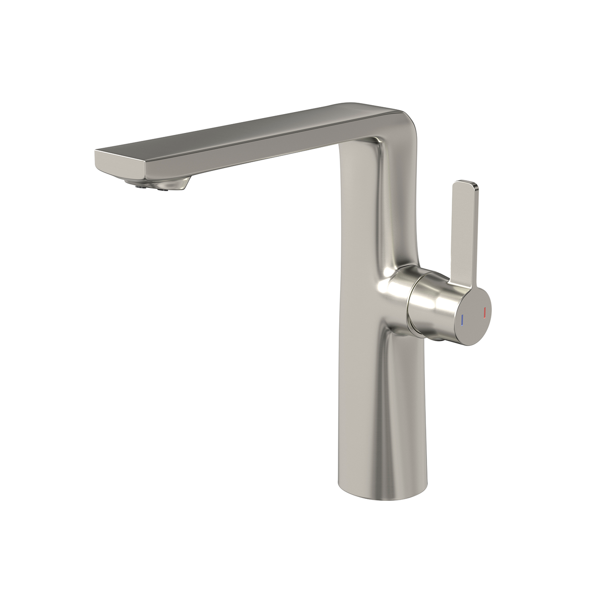 DAX Brass Single Handle Bathroom Vessel Sink Faucet Spout, 16", Brushed Nickel DAX-8226A-BN