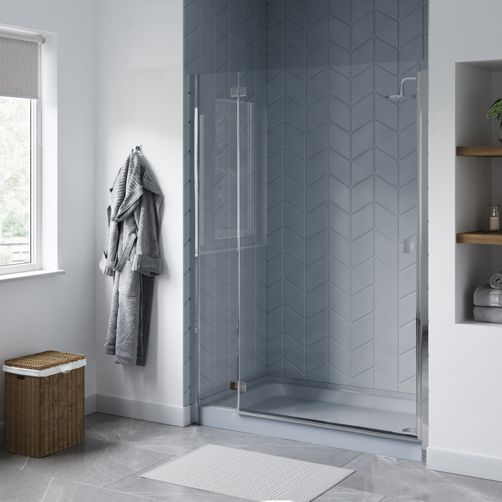 Voltaire 60 x 32 Single-Threshold, Right-Hand Drain, Shower Base in Grey