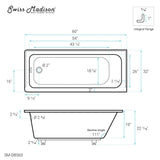 Voltaire 60" X 32" Left-Hand Drain Alcove Bathtub