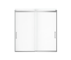 MAAX 136692-900-084-000 Revelation Round 56-59 in. x 56 ¾-59 ¼ in. 6 mm Bypass Tub Door for Alcove Installation with Clear glass in Chrome