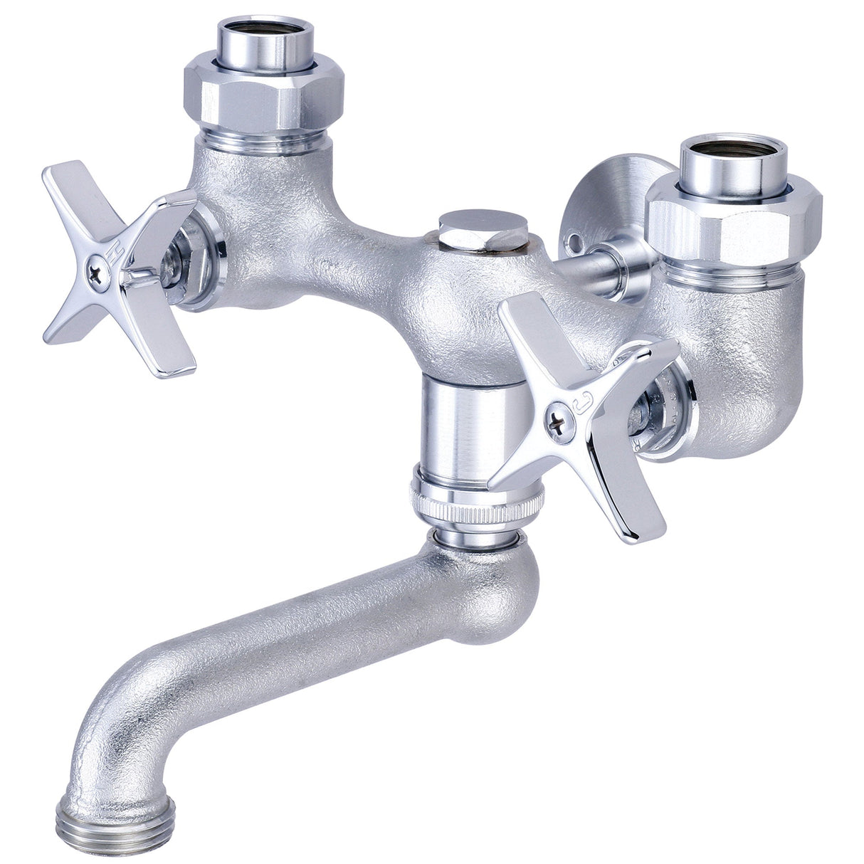 Central Brass 0471-RC Two Handle Laundry Faucet in Rough Chrome