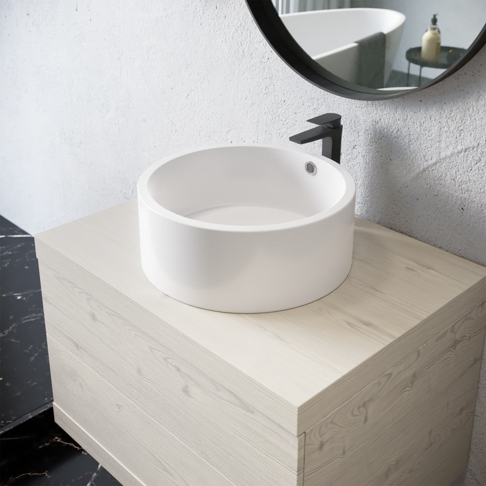 Monaco 16.5” Round Vessel Sink in Matte White