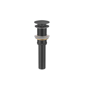 DAX Brass Pop-Up Waste Without Overflow, Matt Black DAX-82016-BL