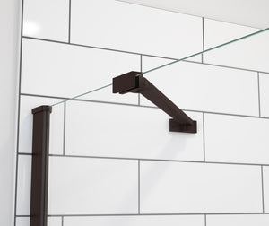 MAAX 139580-900-173-000 Reveal Sleek 71 56-59 x 71 ½ in. 8 mm Pivot Shower Door for Alcove Installation with Clear glass in Dark Bronze