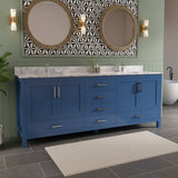 New England Home Goods 84" Grid Bathroom Vanities With Double Sink
