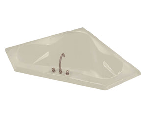 MAAX 100053-097-004 Tryst 59 x 59 Acrylic Corner Center Drain Combined Whirlpool & Aeroeffect Bathtub in Bone