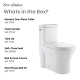 Monaco One-Piece Elongated Left Side Flush Handle Toilet 1.28 gpf