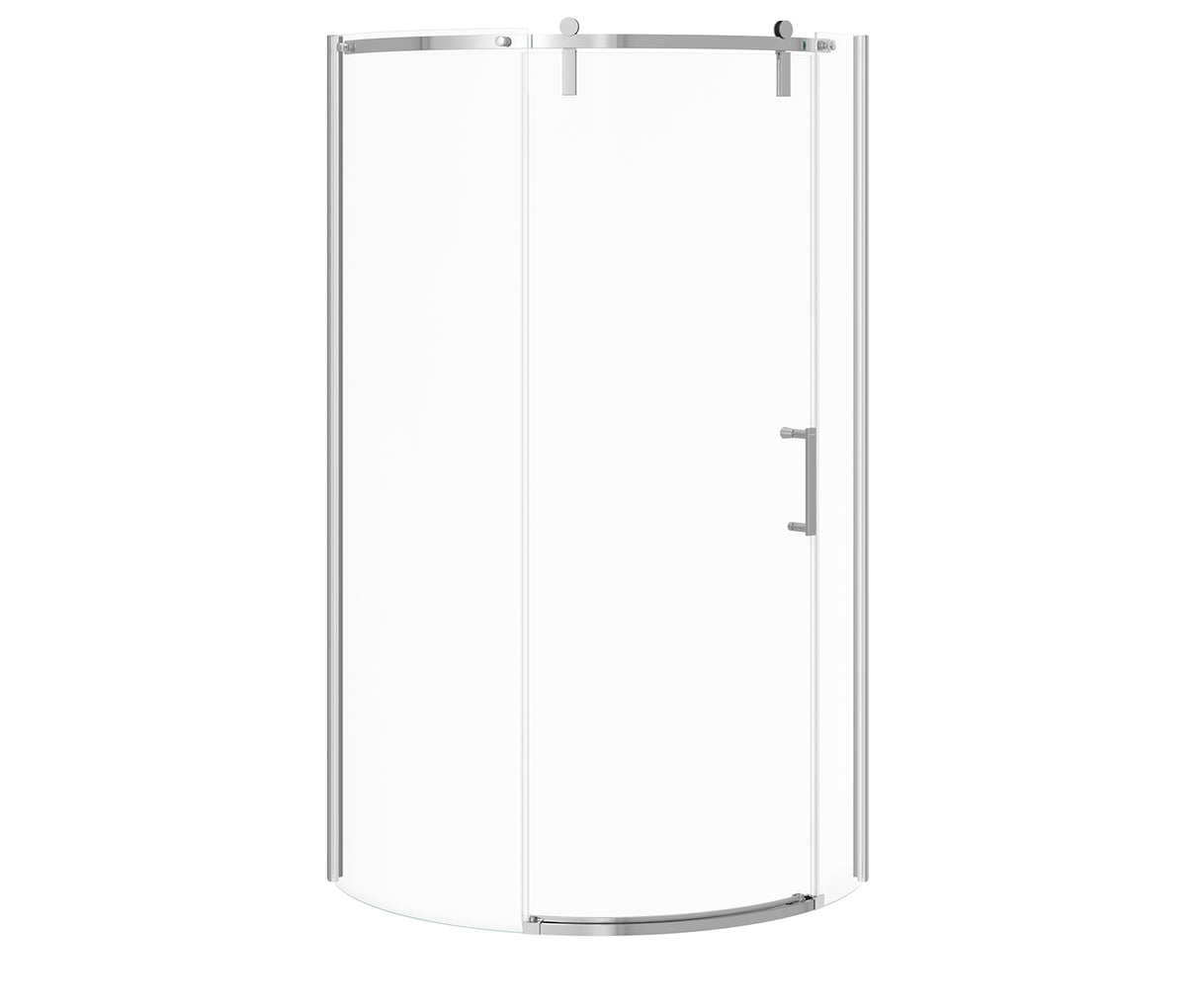 MAAX 139410-900-084-002 Outback Round 36 x 36 x 75 5/8 in. 8mm Sliding Shower Door for Corner Installation with Clear glass in Chrome