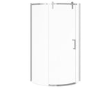 MAAX 139410-900-084-002 Outback Round 36 x 36 x 75 5/8 in. 8mm Sliding Shower Door for Corner Installation with Clear glass in Chrome