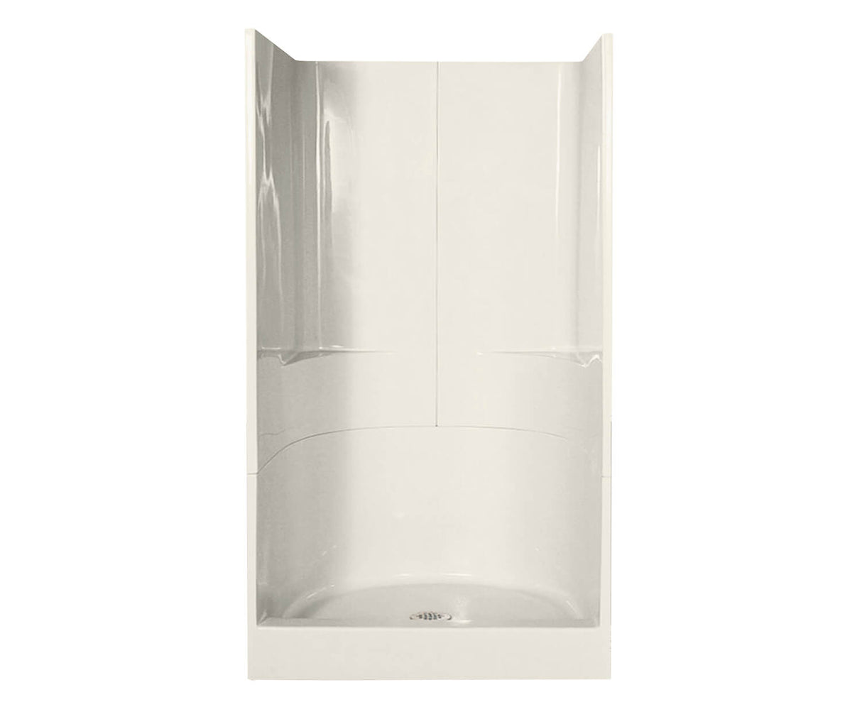 MAAX 103008-000-007-000 48SKD 48 x 35 AcrylX Alcove Center Drain Three-Piece Shower in Biscuit