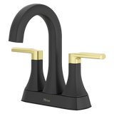 Vaneri 4" Centerset Lavatory Faucet in Matte Black and Brushed Gold