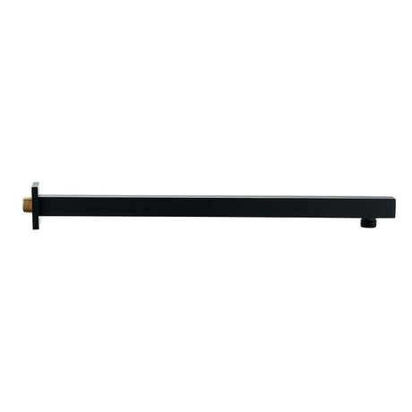 DAX Brass Square Shower Arm, 12", Matte Black DAX-1011-325-BL