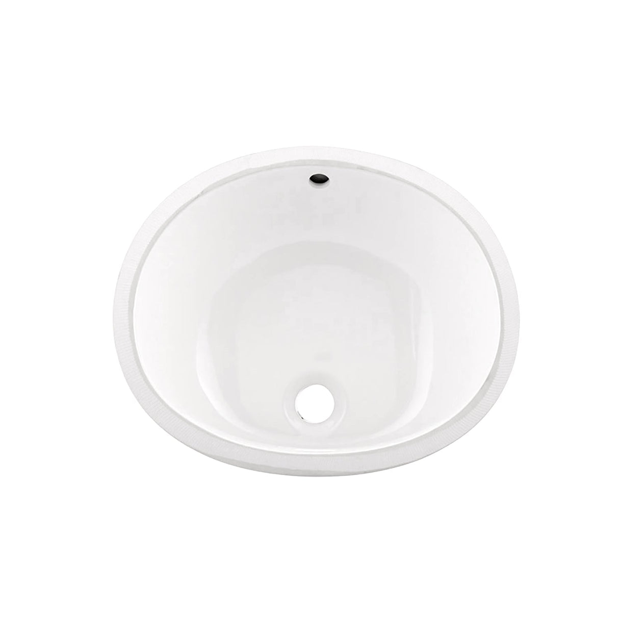 DAX Ceramic Single Bowl Oval Undermount Bathroom Basin, White BSN-205B-W