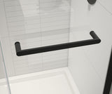 MAAX 134954-900-340-000 Halo Pro 48 x 32 x 78 3/4 in. 8mm Sliding Shower Door with Towel Bar for Corner Installation with Clear glass in Matte Black