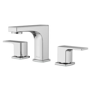 Pfirst Modern 8 in. Widespread Faucet in Polished Chrome