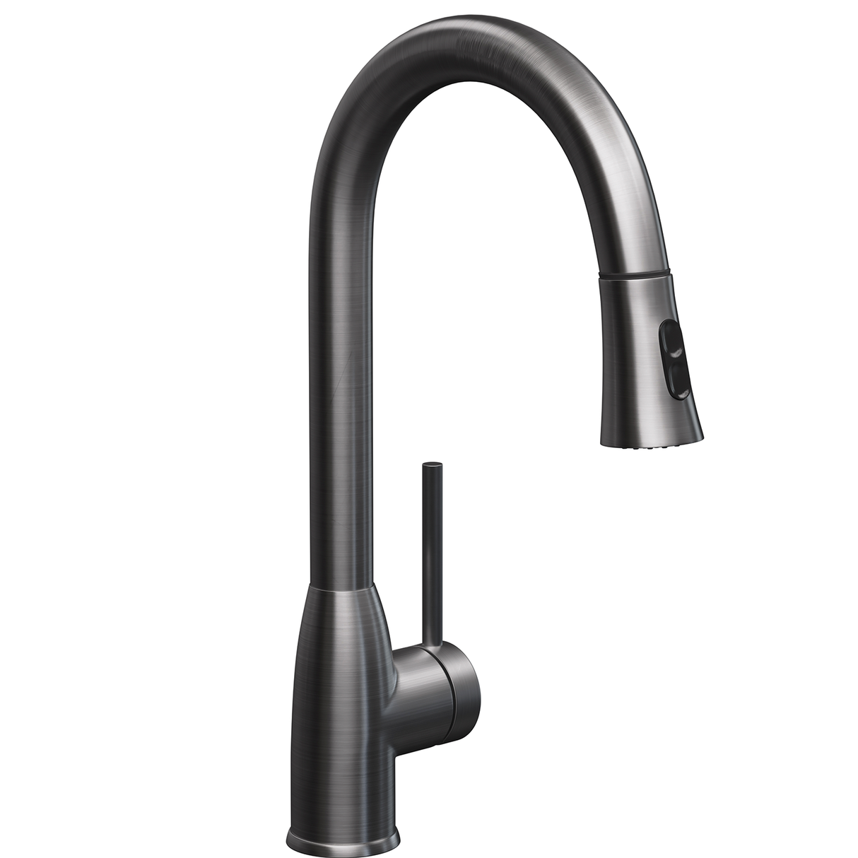 DAX Brass Single Handle Pull Down Kitchen Faucet with Dual Sprayer, Nickel DAX-8887