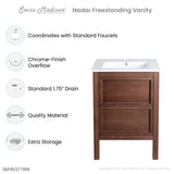 Nadar 24" Bathroom Vanity in Walnut