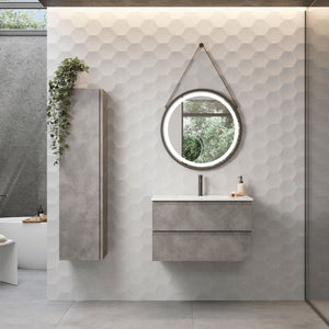DAX Pasadena Vanity Cabinet with Onix Basin, 32", Cement DAX-PAS013281-ONX