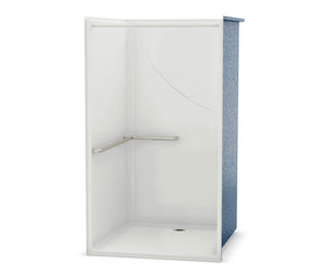 MAAX 106054-000-002-106 OPS-4248 - California Title 24 Grab Bar AcrylX Alcove Center Drain One-Piece Shower in White