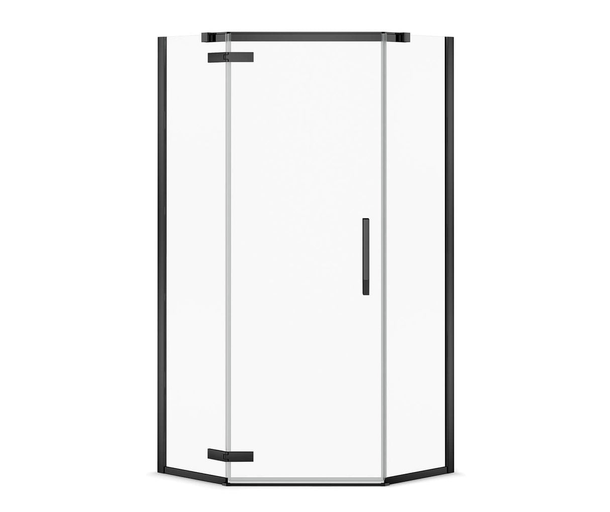 MAAX 139315-900-340-000 Davana Neo-angle 38 x 38 x 75 in. 8mm Pivot Shower Door for Corner Installation with Clear glass in Matte Black