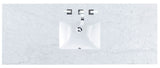 James Martin (single) 60-inch Carrara Marble Countertop & Rectangular Sink - 3cm Thick