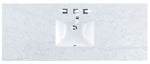 James Martin (single) 60-inch Carrara Marble Countertop & Rectangular Sink - 3cm Thick