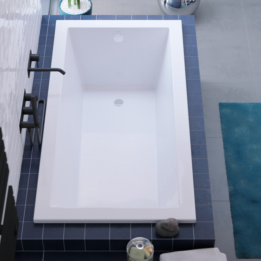 Voltaire 66 "x 36" Reversible Drain Drop-In Bathtub