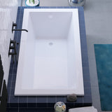 Voltaire 66 "x 36" Reversible Drain Drop-In Bathtub